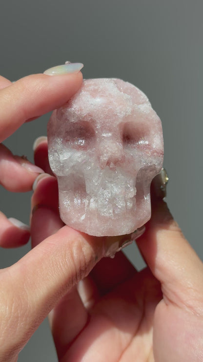 Pink Amethyst Skull