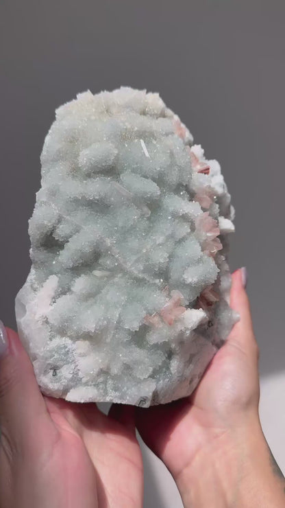 Pastel Blue and Pink Apophyllite and Stilbite