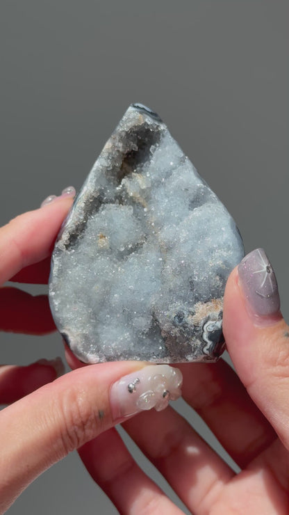 Dreamy Druzy Agate Flame