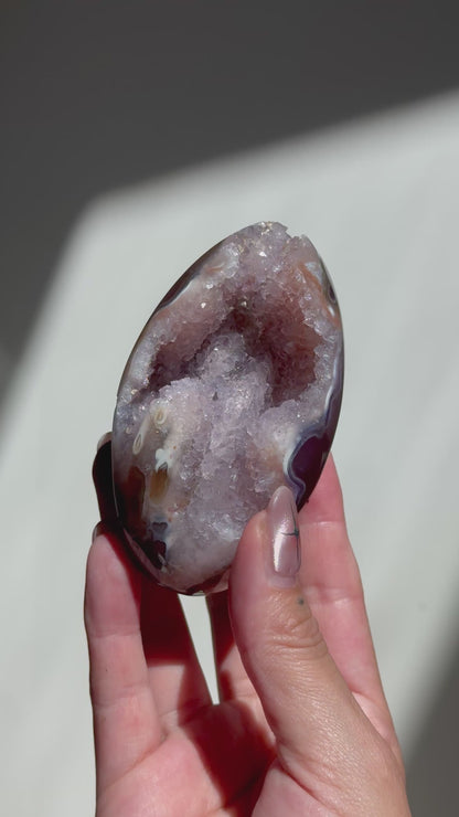Pink Amethyst Agate Egg