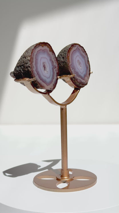 Zhanguo Agate Pairs on Stand