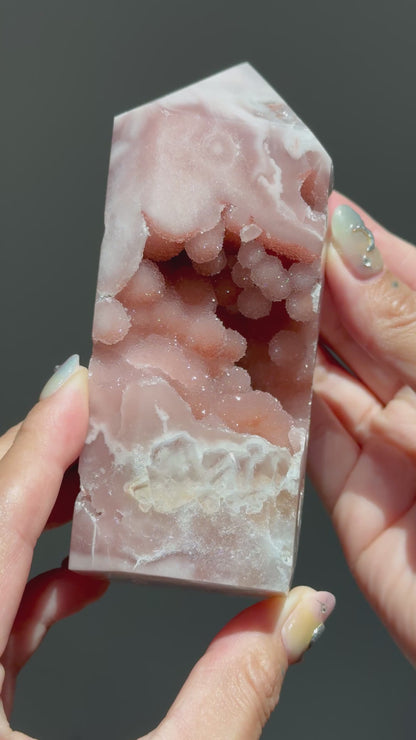 Pink Amethyst Bubble Tower