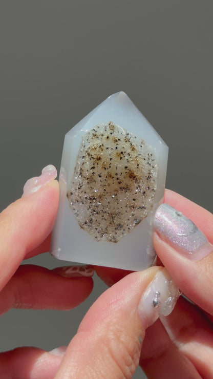 Mini Druzy Agate Tower