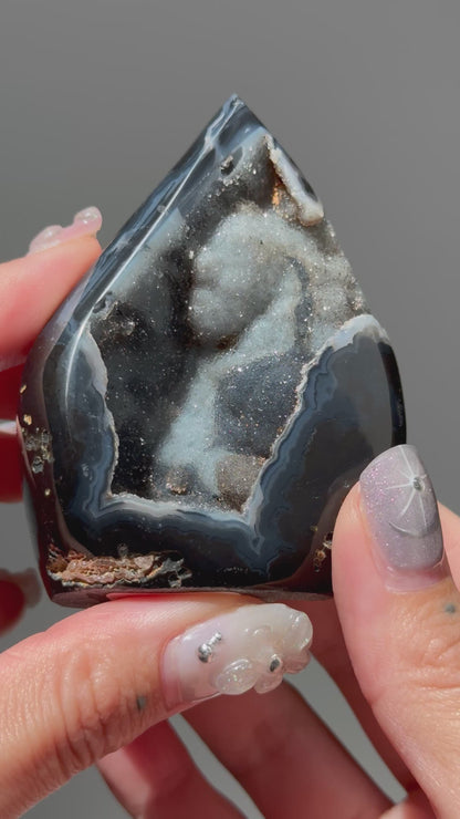Dreamy Druzy Agate Flame
